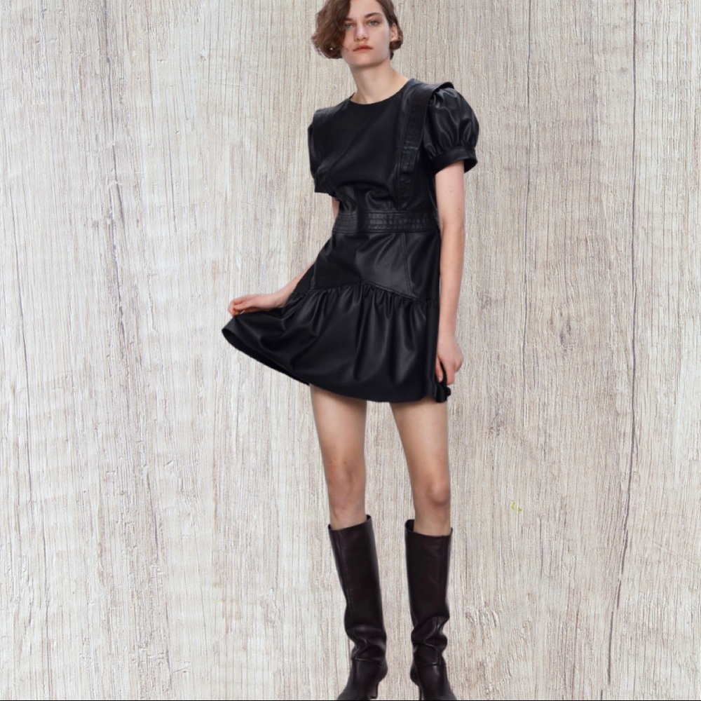 NWT Zara Faux leather dress